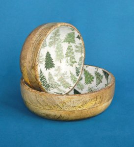 Wooden Minakari Bowl Set Of 3, Best Minakari Bowls With Wooden Touch For Kitchen