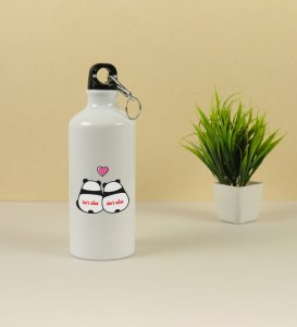 Made For Each Other: Sublimation Printed Aluminium Water Bottle 750ml, Best Gift For Singles
