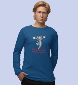 Tom Is Mad In Love: (blue) Full Sleeve T-Shirt For Singles