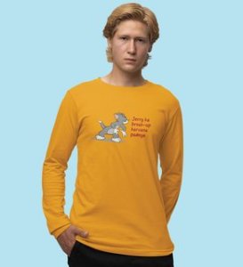 Jerry Is In Danger: (yellow) Full Sleeve T-Shirt For Singles