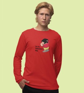 Valentine's Day Is Here: Printed (red) Full Sleeve T-Shirt For Singles