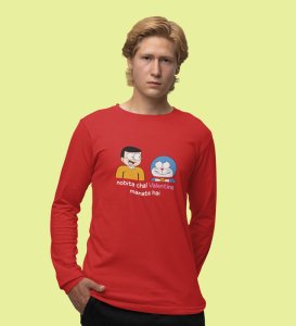Let's Celebrate Valentine: Printed (red) Full Sleeve T-Shirt For Singles