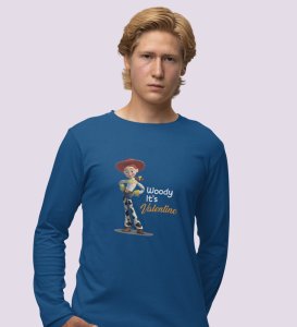 It's Valentine Baby: (blue) Full Sleeve T-Shirt For Singles