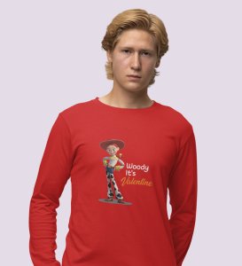 It's Valentine Baby: (red) Full Sleeve T-Shirt For Singles