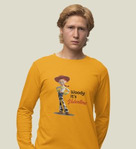 It's Valentine Baby: (yellow) Full Sleeve T-Shirt For Singles