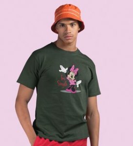 Favourite Cartoon Character Printed (Green) T-Shirt For Singles