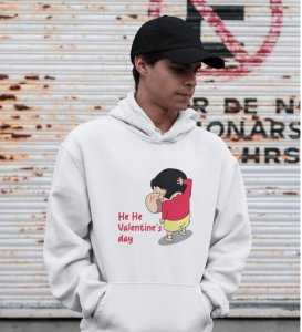 Valentine's Day Is Here: Printed (white) Hoodies For Singles