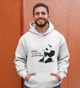 Alone Forever: Sublimation Printed (white) Hoodies For Singles