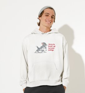 Jerry Is In Danger: (white) Hoodies For Singles