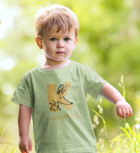 Kangaroo, Printed Cotton tshirt (olive) for Boys