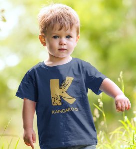 Kangaroo, Printed Cotton tshirt (Navy blue) for Boys