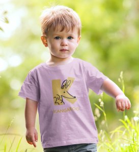 Kangaroo, Printed Cotton Tshirt (purple) for Boys