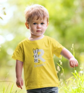 Running Rabit, Printed Cotton tshirt (yellow) for Boys
