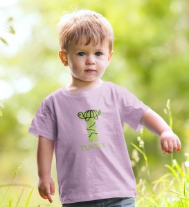 Talking Turtle, Boys Round Neck Printed Blended Cotton Tshirt (purple)