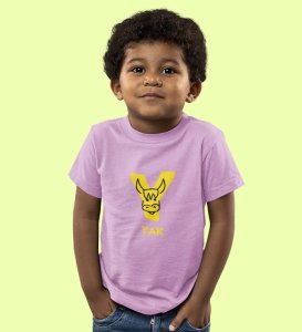 Yellow Yak, Printed Cotton Tshirt (Purple) for Boys
