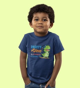 Party Animal Dino,Boys Cotton Printed T-Shirt 