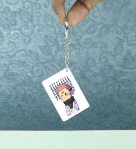 Anime Itadori Sublimated Printed Key Chain ( PACK OF 2 )
